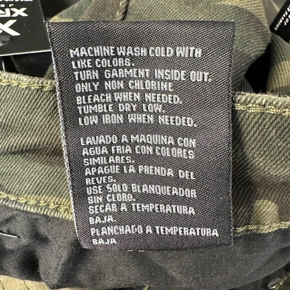 XRAY Men's Classic Moto Biker Stretch Jeans, Size W36 x L32, Olive Camo Color - Picture 15 of 16